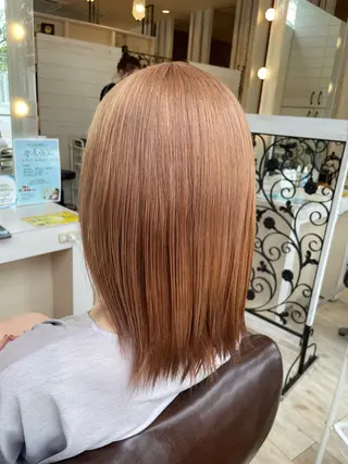 セミロング カラー 東恩納 誠のヘアスタイル