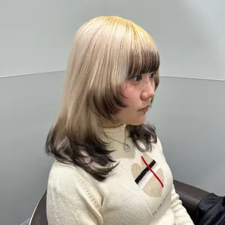 ロング カラー 💫艶ハイトーン×髪 質改善💫リュウトのヘアスタイル