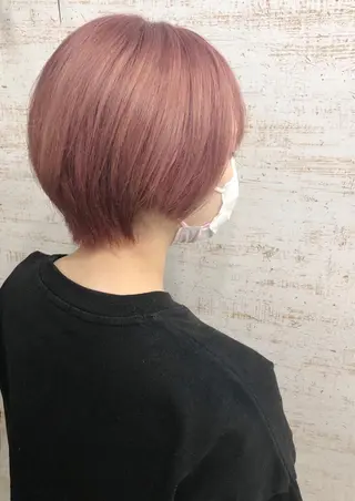 ショート カラー 透明感カラー/韓国 ブリーチ/古橋のヘアスタイル