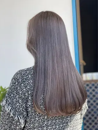 ロング カラー 髪質改善/ブリーチ なし🤎柔ベージュのヘアスタイル