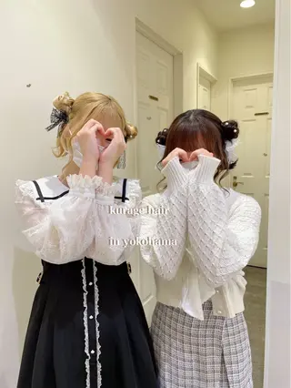 セミロング ヘアアレンジ シールエクステ横浜 🐏☁️miminaのヘアスタイル