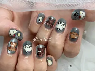 ネイル エツメ💅 長さ出し🎀デザインのネイルデザイン