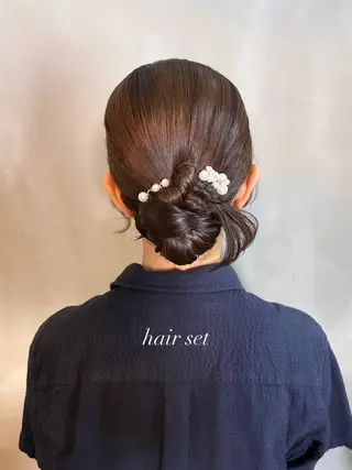 ミディアム ヘアアレンジ 佐伯 桃のヘアスタイル