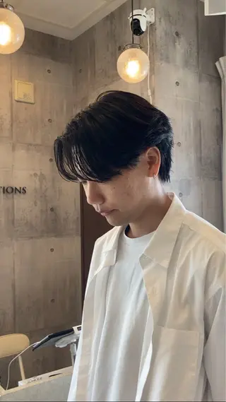 ミディアム メンズ ハマノ ミユのヘアスタイル