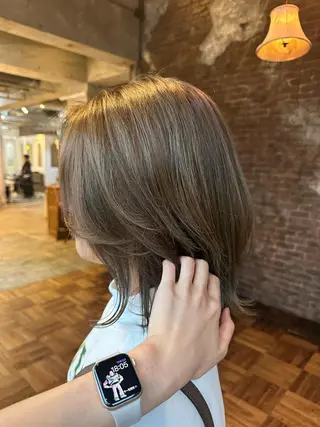 ミディアム カラー 韓国レイヤー✨ yasuko銀座のヘアスタイル