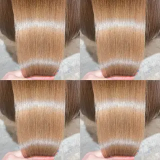 セミロング カラー ブリーチなし透明感 カラー🤍ྀིきららのヘアスタイル