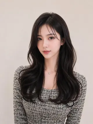 ロング 韓国特化🇰🇷 エクステのヘアスタイル