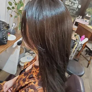 ロング カラー 韓国風レイヤーカット 上手く丁寧早い/マツのヘアスタイル