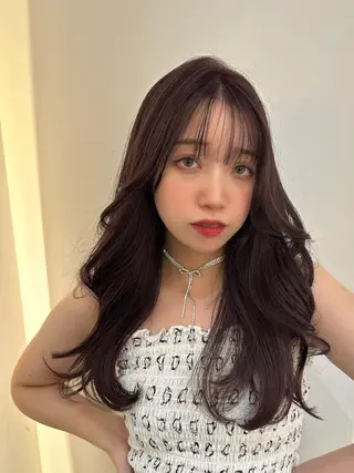 ロング カラー ヘアアレンジ 透明感カラー🩵 レイヤーカットYUIのヘアスタイル