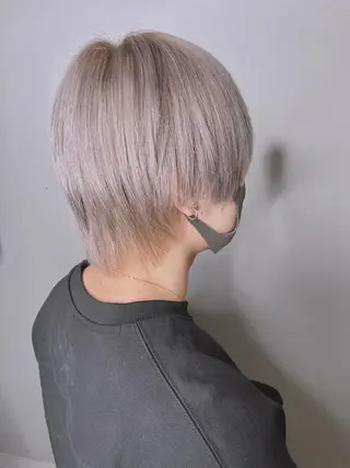 ミディアム カラー メンズ ☁️ケアブリーチ¦ ウルフ¦Shioriのヘアスタイル