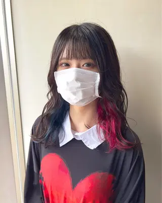 ミディアム カラー 縮毛矯正/ レイヤー/ミディアムのヘアスタイル