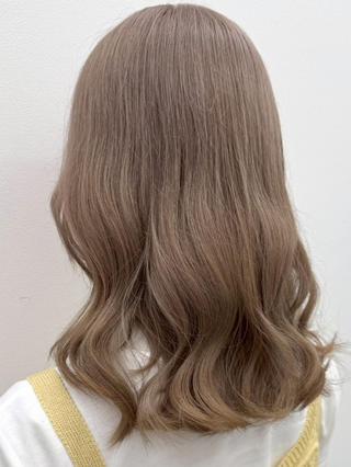 ミディアム 髪質改善カラー透明感 ダブルカラー幕田のヘアスタイル