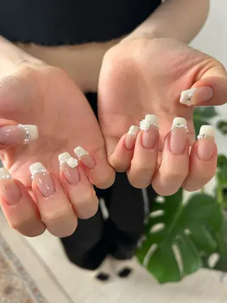 ネイル mellow:ｸﾙﾐ ﹡˖˟༝🎀˖˟ ༝のネイルデザイン