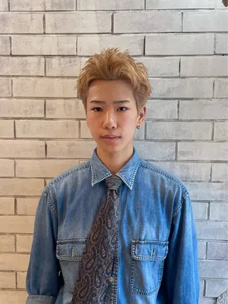ショート カラー メンズ ✂︎メンズ特化船橋 パーマ優希のヘアスタイル