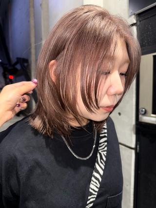 ミディアム カラー レイヤーカット\パー マ　chinatsuのヘアスタイル