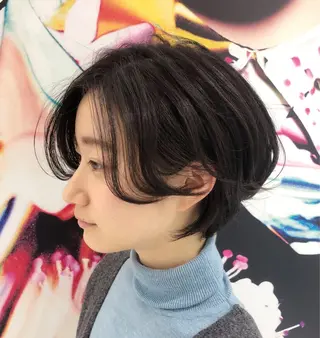 ショート パーマ 趙 英来のヘアスタイル