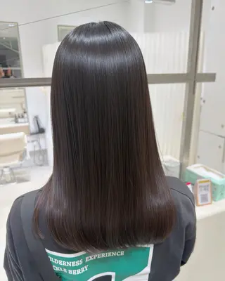 ロング カラー パーマ レイヤーカット/縮毛 ‎矯正/川添桃花‎のヘアスタイル