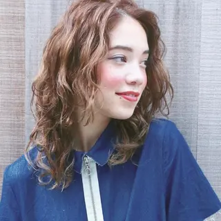 セミロング ロング カラー パーマ ヘアアレンジ beronica ベロニカのヘアスタイル