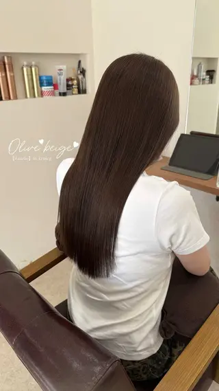 ロング 松本 華林のヘアスタイル