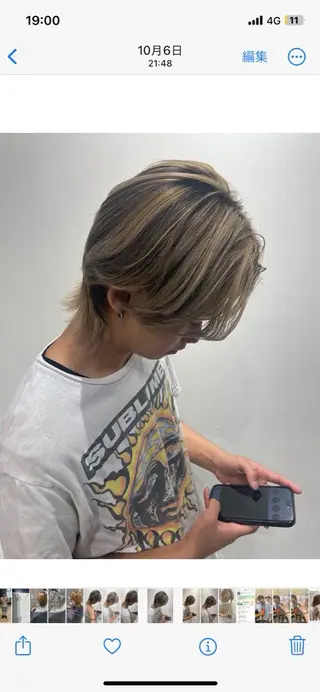 カラー メンズ ヨシノ マナウのヘアスタイル