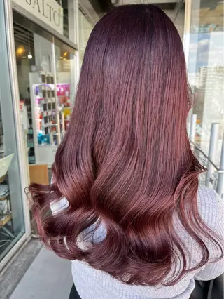ロング カラー 透明感艶カラー SALTOすずのヘアスタイル