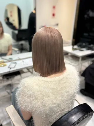 セミロング カラー 色落ち綺麗🩰ハイ トーン🎀RINKAのヘアスタイル