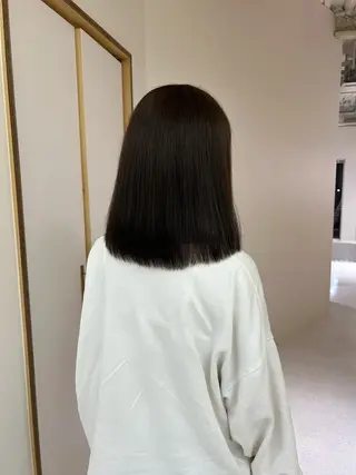 ミディアム 田中 樹奈のヘアスタイル