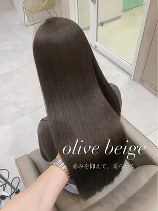 セミロング カラー ヘアアレンジ 赤み消し🫧韓国ヘア 🫧藤岡誠也のヘアスタイル