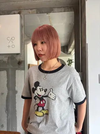 ショート mirai/パーマ ブリーチ/デザインのヘアスタイル