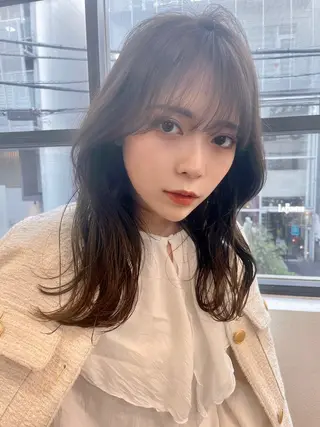 ロング レイヤー×縮毛矯正 中屋光貴のヘアスタイル