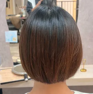 ミディアム 艶感/髪質改善 カラー✨西澤駿のヘアスタイル
