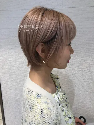 ショート カラー 似合わせ/レイヤー /ボブ/新谷のヘアスタイル