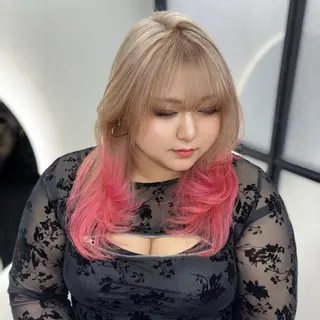 ロング カラー Ren. 🦋デザインカラーのヘアスタイル