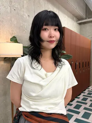 セミロング RIN🎀レイヤー/ ボブ/オリーブカラーのヘアスタイル