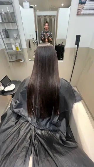 ロング カラー パーマ 神戸三宮美髪矯正 髪質改善特化★神田のヘアスタイル