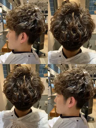ショート 🔥メンズパーマ 特化 渡辺一翔のヘアスタイル