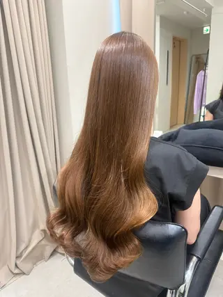ロング カラー haru 髪質改善サロンのヘアスタイル