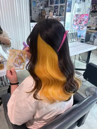 ロング カラー 歌い手オタク美容師/ 推しカラー/ミクのヘアスタイル