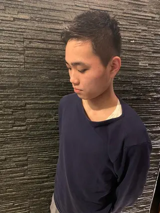 ショート パーマ メンズ 田中 千恩のヘアスタイル