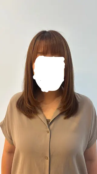 セミロング みぞぐち じゅりのヘアスタイル