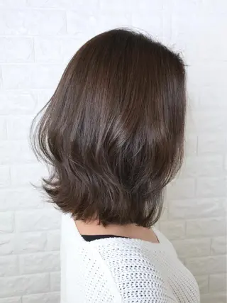 ミディアム カラー 髪質改善縮毛矯正 美容師✂️山崎竜二のヘアスタイル
