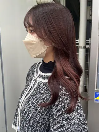 カラー KANA🎀韓国 🇰🇷ハイライトのヘアスタイル