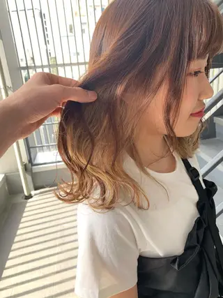 ロング カラー 髪質改善/白髪ぼかし KENTAのヘアスタイル