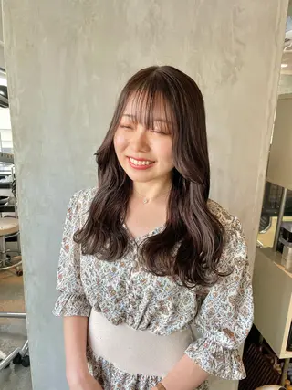 セミロング カラー 髪質改善/美髪矯正 🪼土屋そーたのヘアスタイル