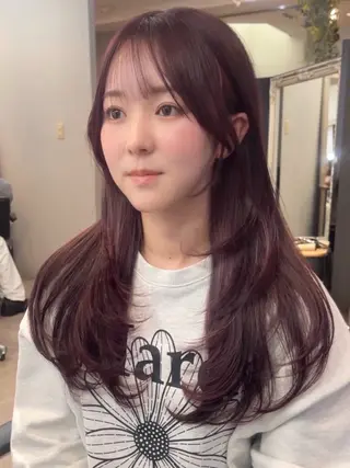 ロング カラー YUSUKE レイヤーカットカラーのヘアスタイル