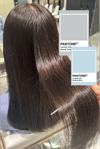 ロング レイヤーカット/艶 カラー 三浦菜々子のヘアスタイル