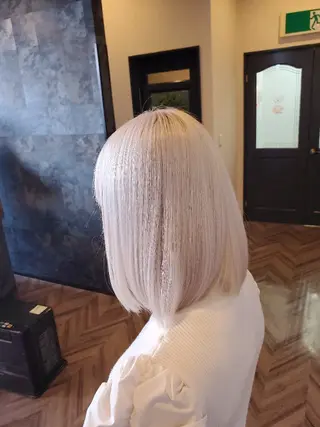 ミディアム カラー 小島　崇義 ブリーチお任せ下さいのヘアスタイル