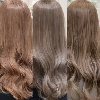 ロング カラー 👑髪質改善Wカラー 👑アユカのヘアスタイル