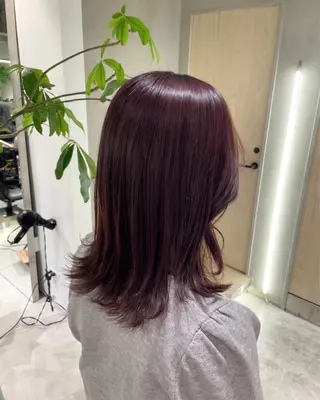 ミディアム hana🍑 ブリーチなしピンクのヘアスタイル