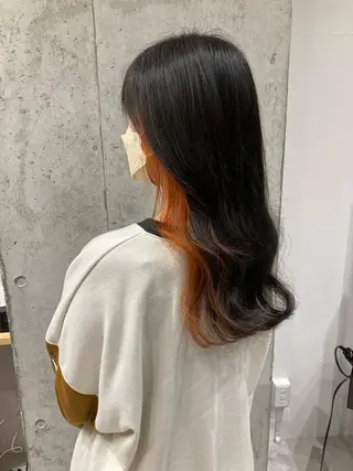 セミロング ✨色持ちの良い艶 カラー✨蟹江真世のヘアスタイル